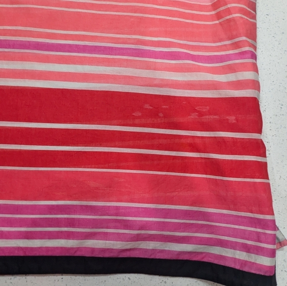 LOFT Pink Striped Semi-Sheer Kaftan Tunic Top Oversized Boxy Lightweight L - Picture 10 of 15